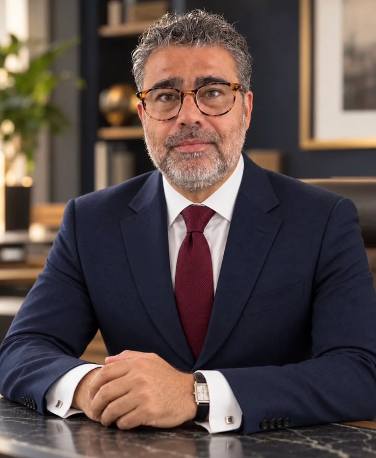 Rafael Ibáñez, Director General de MITSA Consultores, retrato profesional en oficina moderna